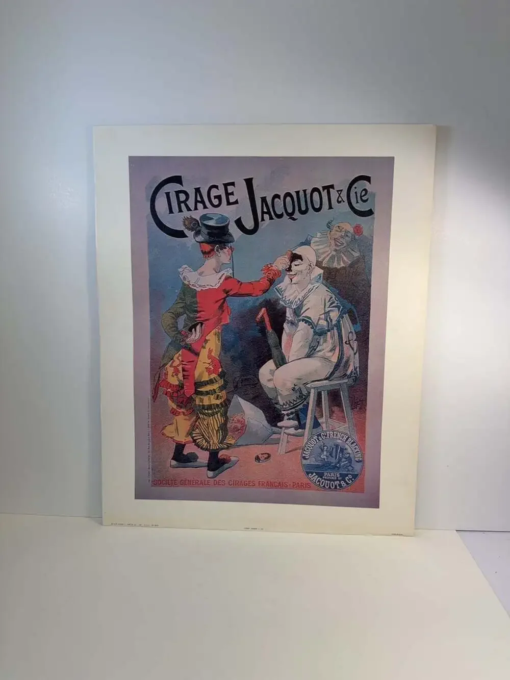 Vintage 1978 Arthur A. Kaplan Co. Cirage Jacquot & Cie French Blacking Poster Pr
